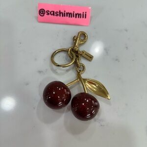 Coach Cherry Bag Charm (Brass/Red Apple) 100% AUTHENTIC